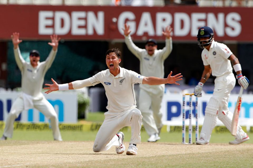 Trent Boult supported him well from the other end, as India were reduced to 43 for 3