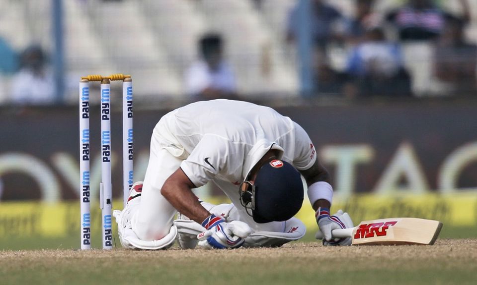 Then a Boult short ball shot extremely low to trap Kohli in front for 45