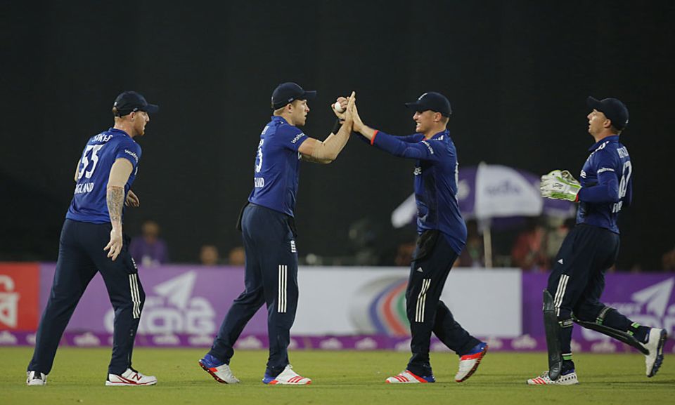 An acrobatic David Willey catch gave Ball his second wicket