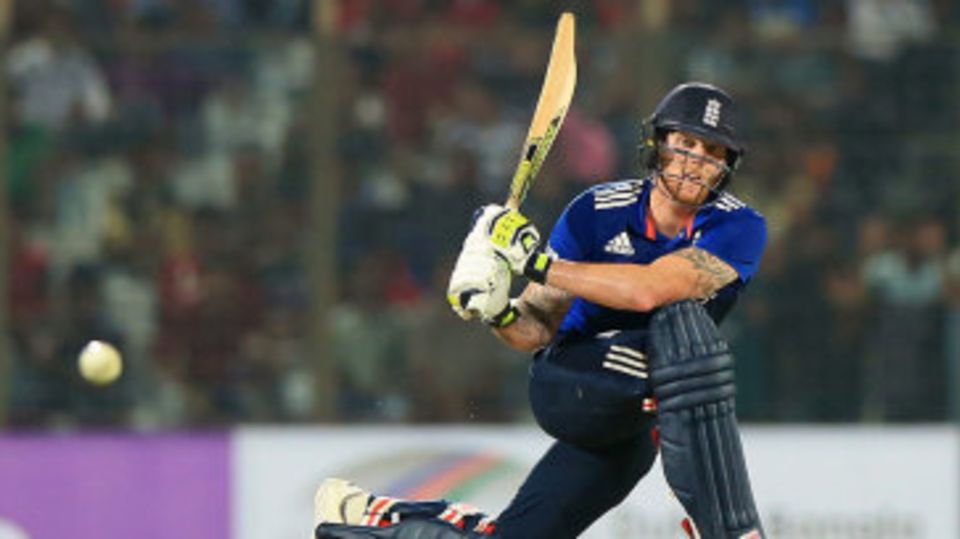 Ben Stokes sweeps powerfully