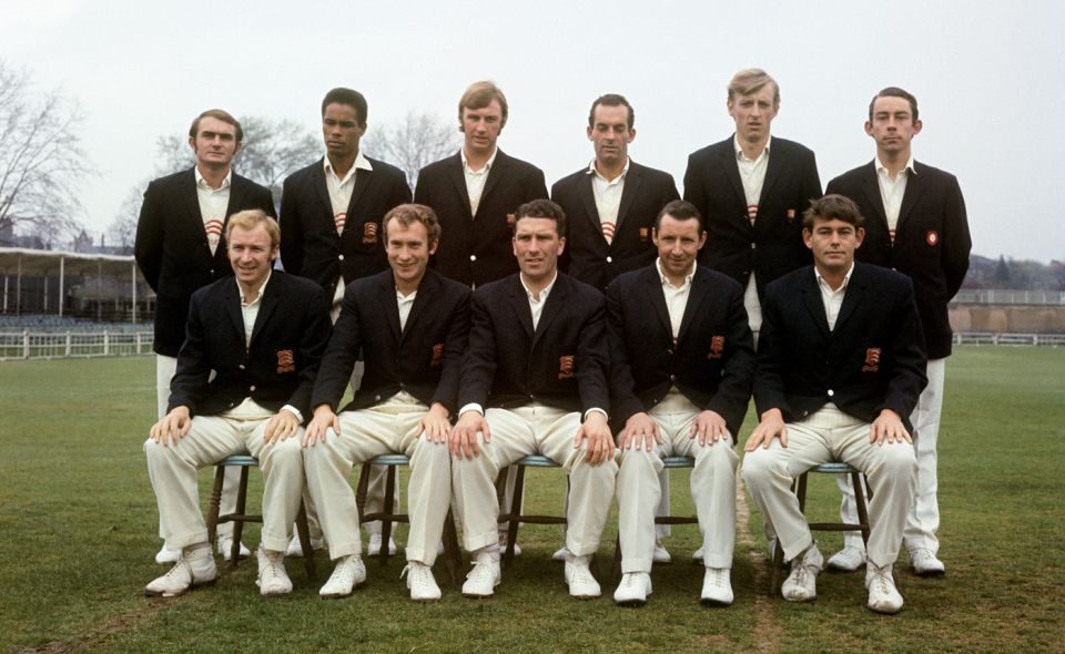 Lee Irvine (back row, first from left) with the 1969 Essex squad. His room-mate Robin Hobbs is sitting in the front row, first from right