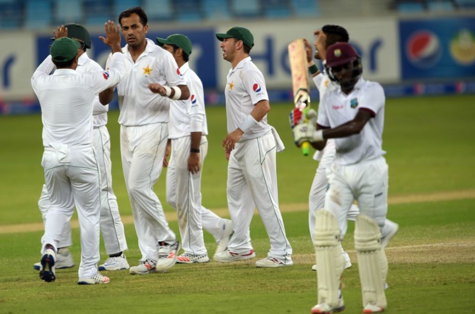 Jermaine Blackwood and Bravo added 77 for the fourth wicket. Wahab Riaz, though, chipped away with wickets in successive overs