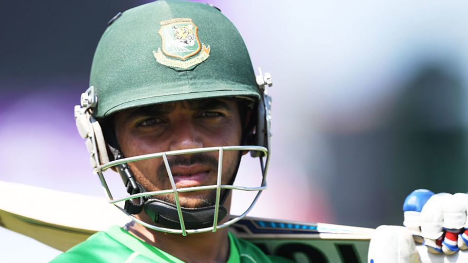 Mominul Haque waits for his turn in the nets