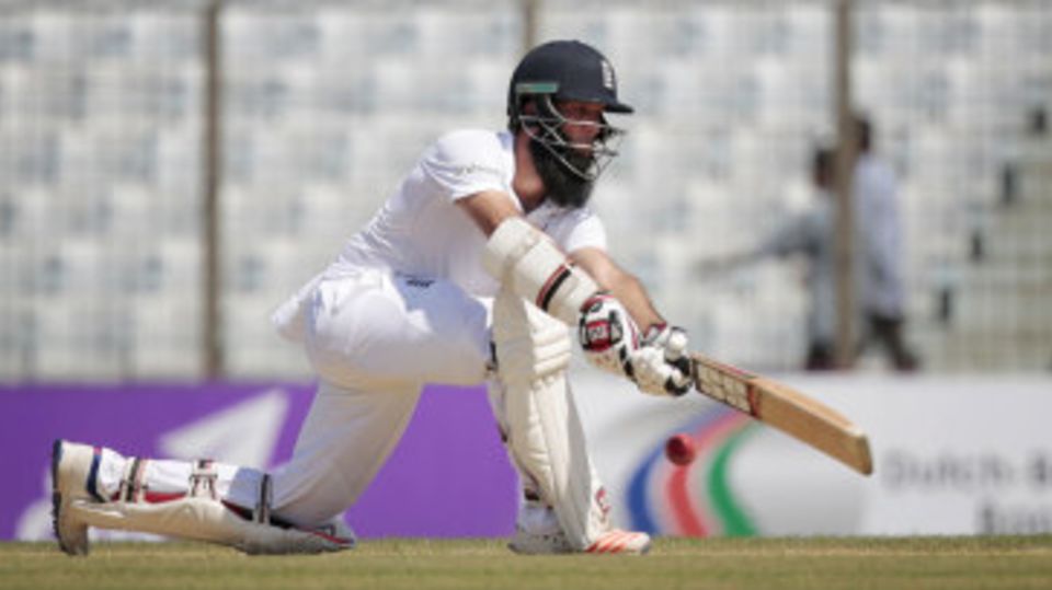 Moeen Ali was involved in a fifty partnership for the fourth wicket