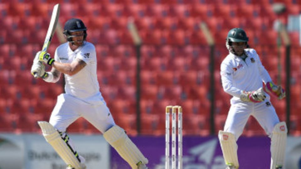 Ben Stokes goes through the off side