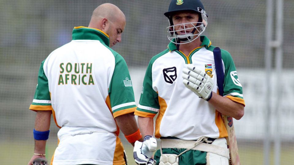 Alan Dawson (right) played two Tests and 19 ODIs for South Africa between 1998 and 2004