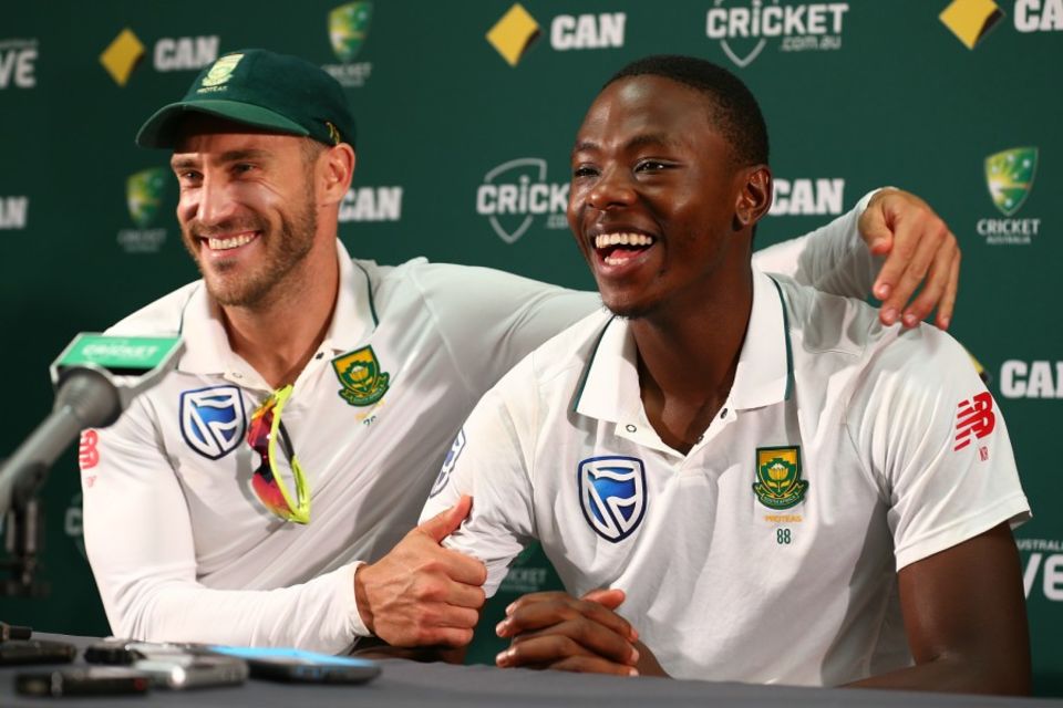 Faf du Plessis: "Every time I said, 'Are you tired?', he [Rabada] said, 'No, you're not taking the ball out of my hand'."