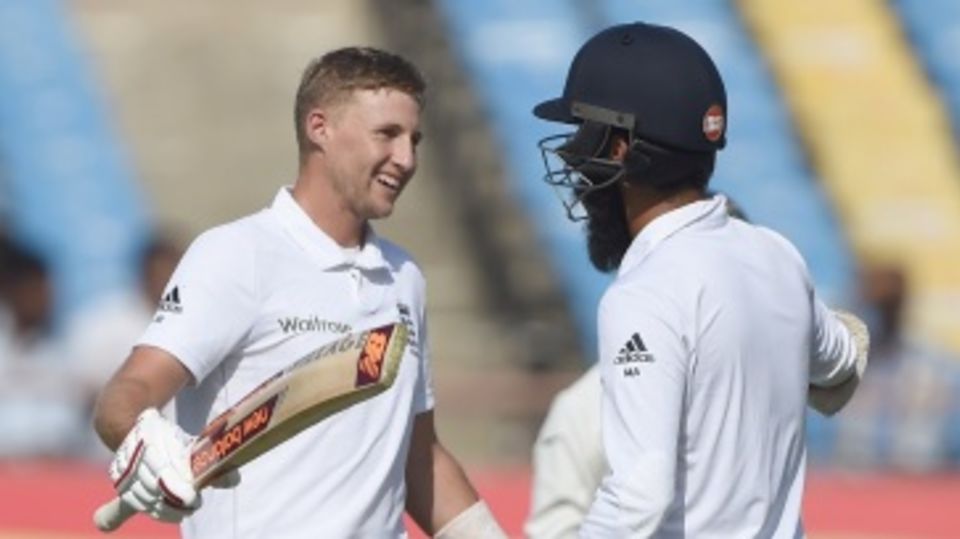 Moeen Ali congratulates Joe Root on his maiden century in Asia