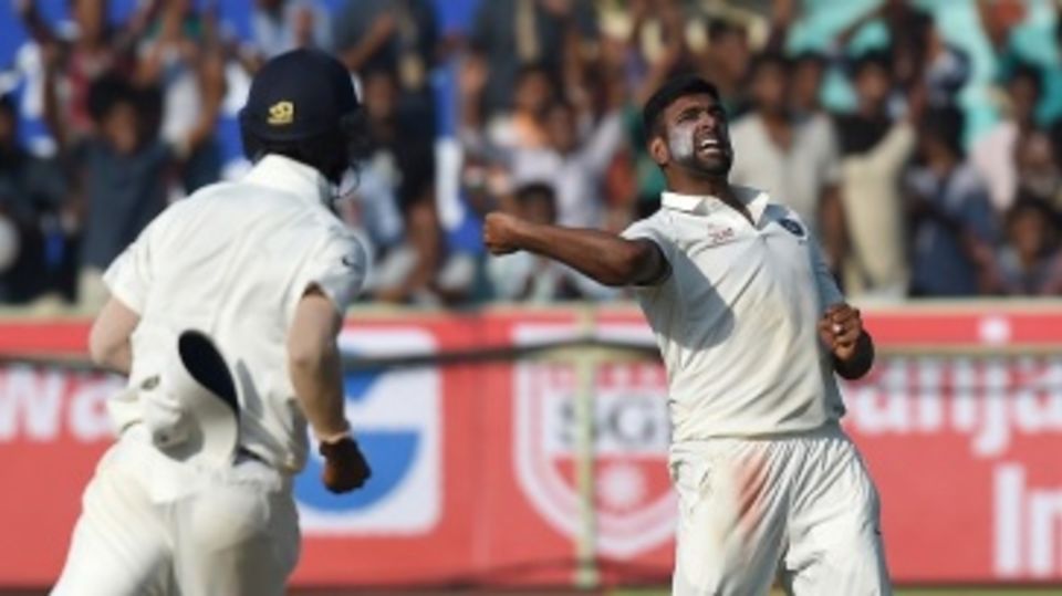 R Ashwin is stoked after taking a wicket
