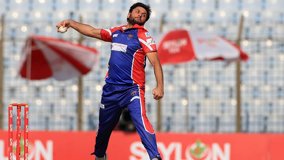 The old maestro Shahid Afridi finished with four wickets [file picture]