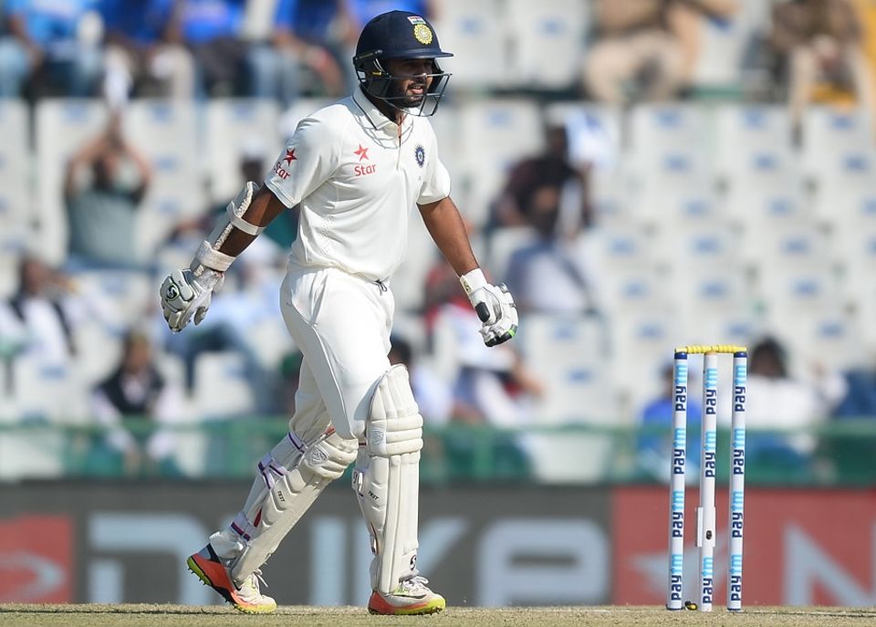 File photo - Lunch was taken early due to concerns over the pitch that arose when Parthiv Patel was struck on the arm by an awkwardly rising ball