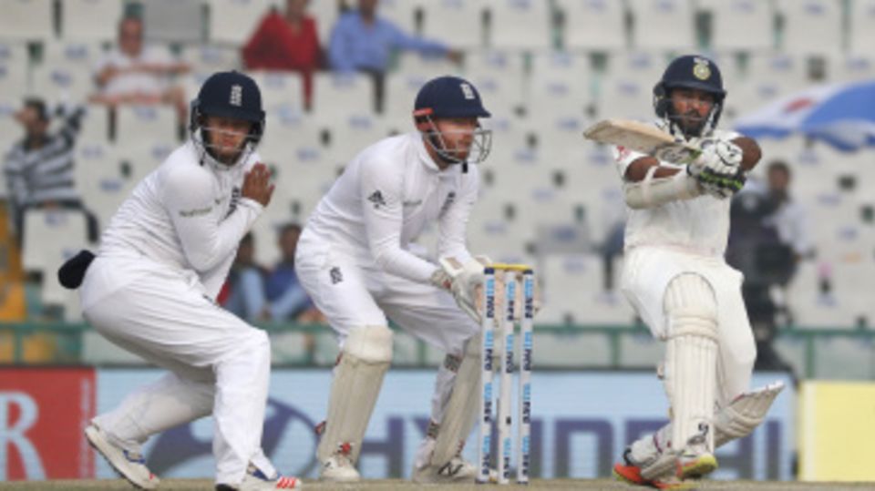 Parthiv Patel rocks back for a pull