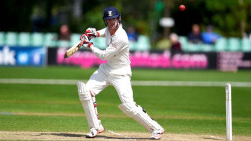 Keaton Jennings plays a shot on the off side