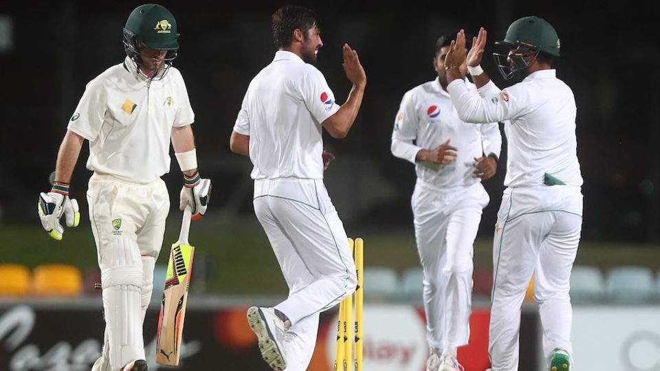 Mohammad Amir struck thrice in his two overs under lights