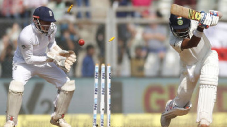 KL Rahul was bowled through the gate by Moeen Ali