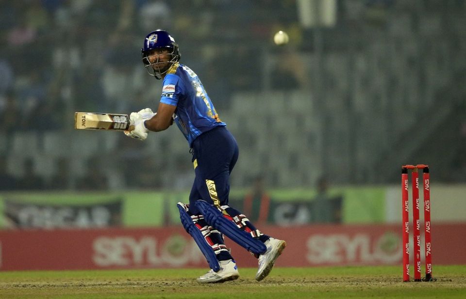 Player of the Match Kumar Sangakkara scored a 33-ball 36 to lift Dhaka to 159 in the finals