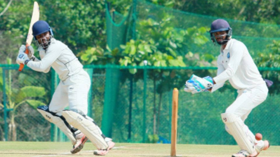 Sandeep Pattnaik tucks the ball behind square