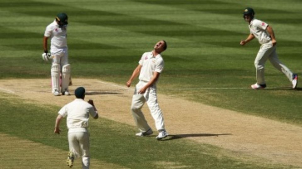 Josh Hazlewood picked up a wicket in the first over of the final day