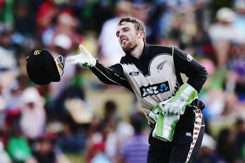 Tom Blundell made his international debut in the third T20I against Bangladesh