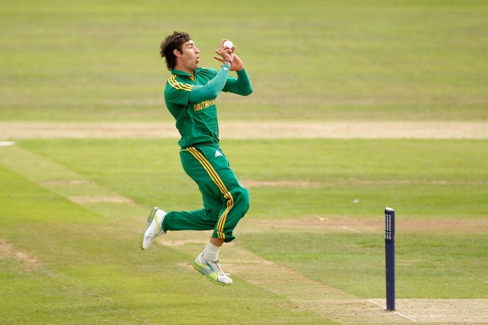 Duanne Olivier, in action for South Africa Under-19s on their tour of England in 2011