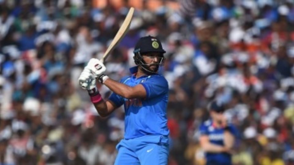 Yuvraj Singh carves one over backward point