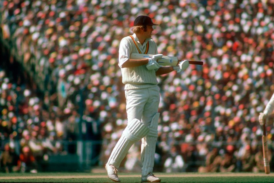 Tony Greig plays to the gallery in 1977