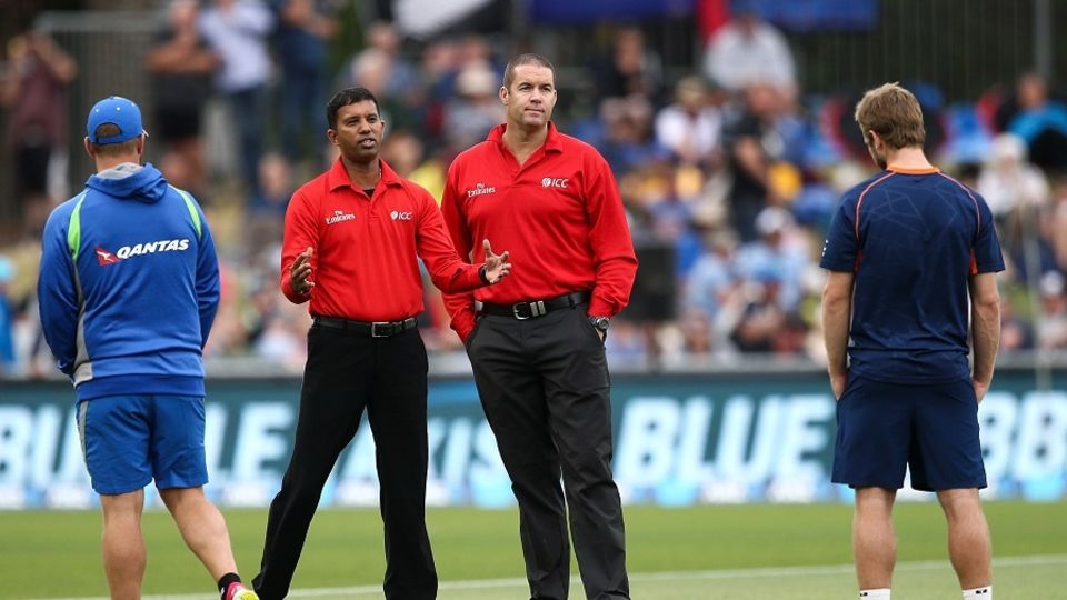 The McLean Park outfield was deemed too dangerous for the players