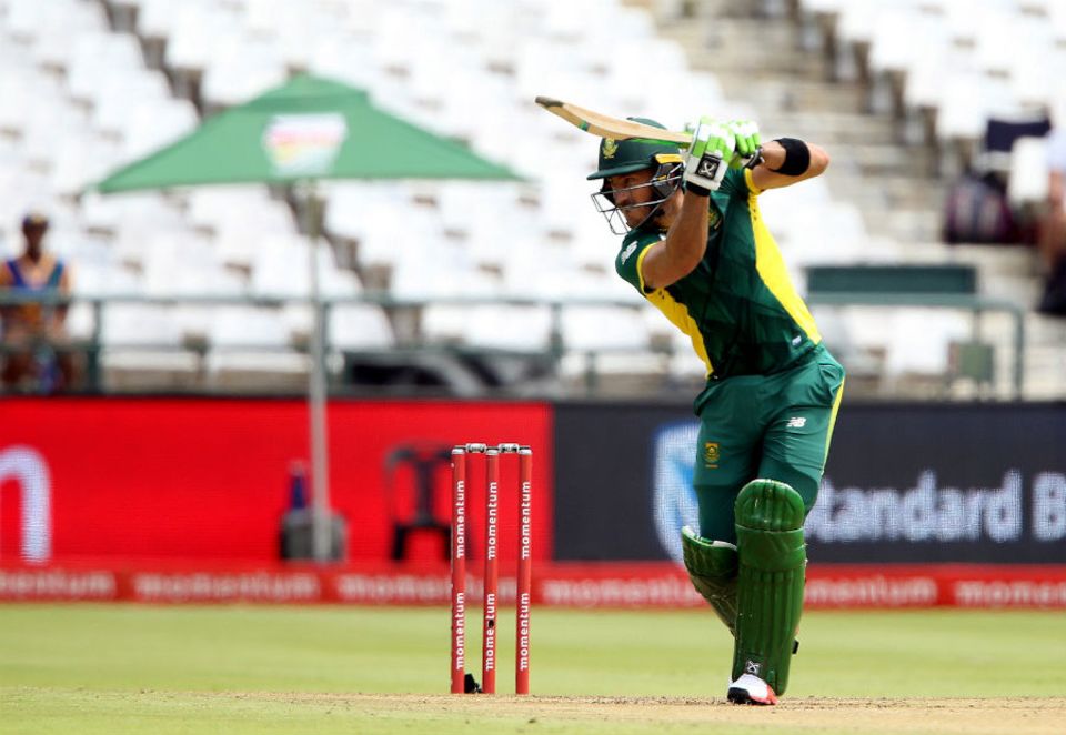 Faf du Plessis unleashed a variety of drives during his 185 - the second-highest score by a South African in ODIs