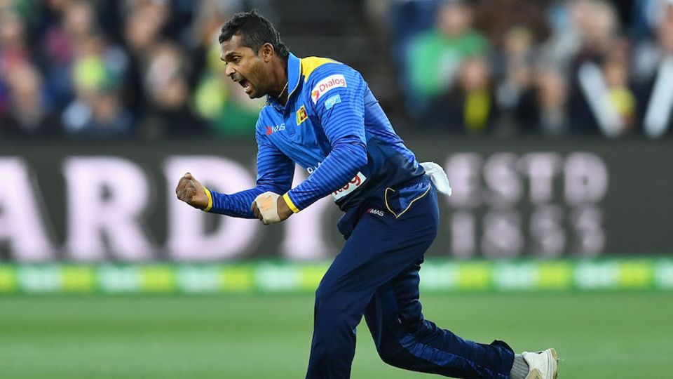 Asela Gunaratne struck with bat and ball against Australia in Geelong