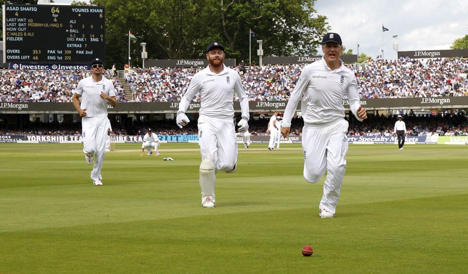 Jonny Bairstow (centre): an outfielder behind the stumps