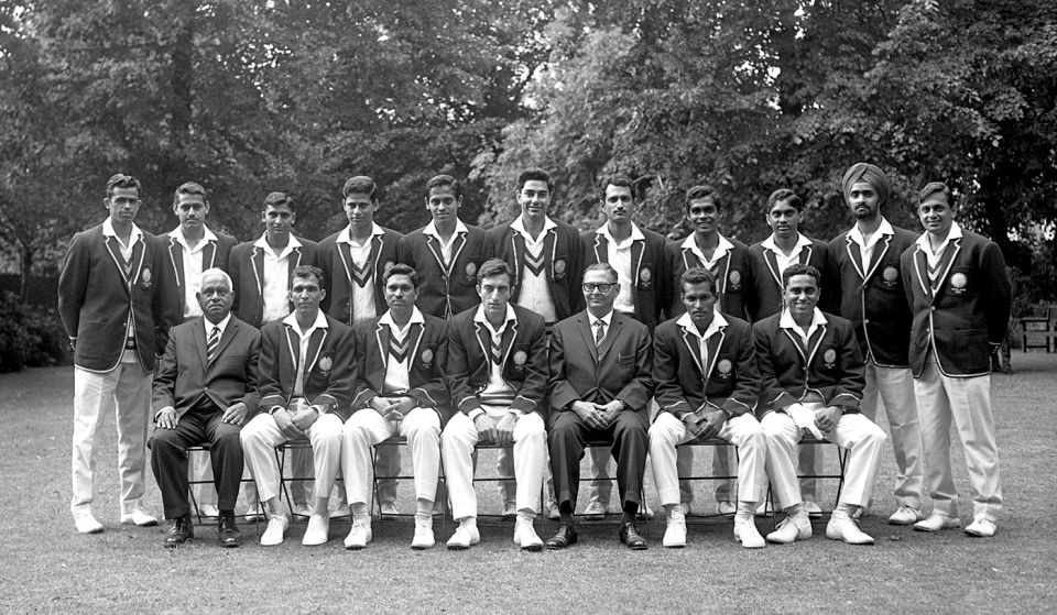 India's 1967 tour of England featured four players who played for Mysore. Back row: V Subramanya and Bhagwath Chandrasekhar (first and second from left), Erapalli Prasanna (extreme right). Front row: Budhi Kunderan (second from right)