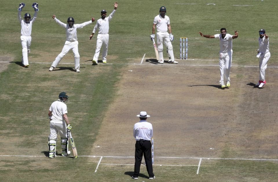 R Ashwin ended with one wicket which was down to a bit of drift into the left-handed Shaun Marsh