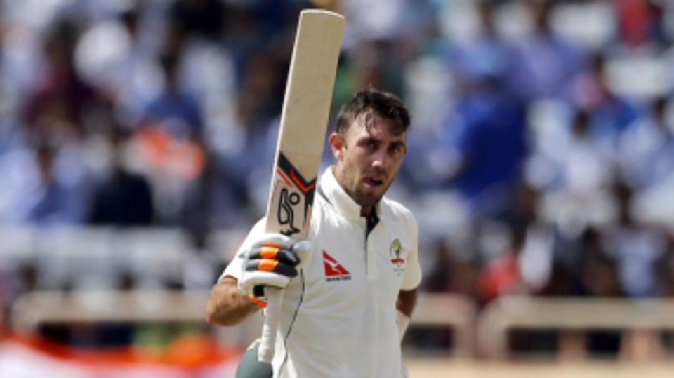 Glenn Maxwell scored his maiden Test hundred
