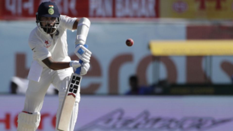 M Vijay plays off the front foot