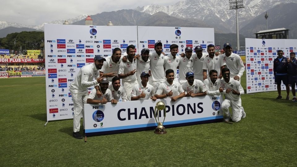 India won in Dharamsala to seal the series against Australia 2-1