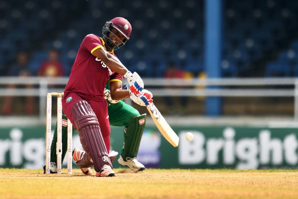 Evin Lewis' nine sixes where the joint third-most for West Indies in a T20I innings