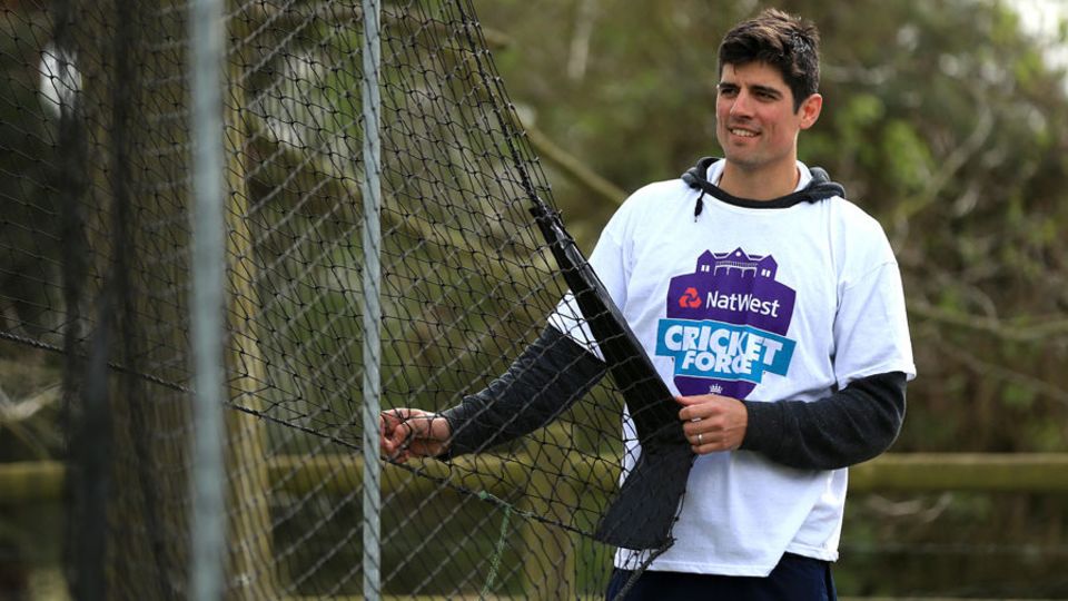 Alastair Cook helps out at Copdock Cricket Club for NatWest Cricket Force