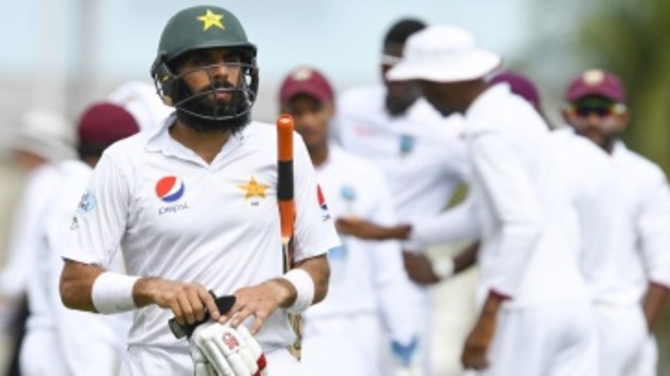 Misbah-ul-Haq was bounced out for 99