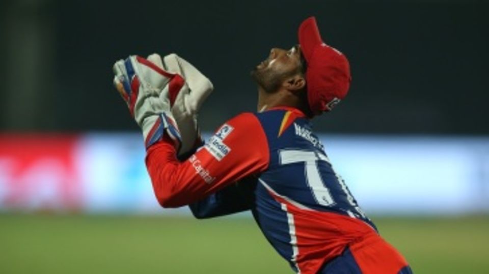 Rishabh Pant held on to a skier to dismiss Aaron Finch
