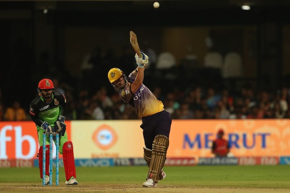Chris Lynn and Sunil Narine broke the record for highest Twenty20 Powerplay score against Royal Challengers Bangalore