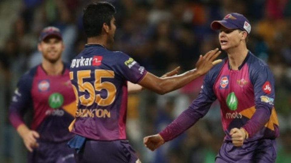 Steven Smith took two catches off Washington Sundar's bowling