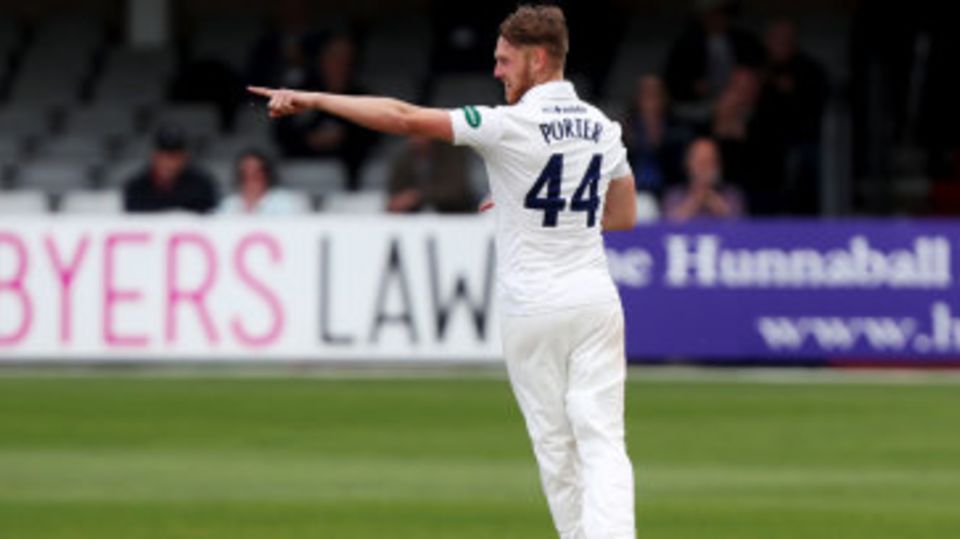 Jamie Porter claimed seven wickets in the match