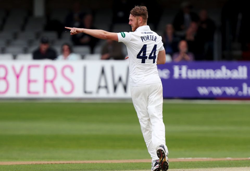 Jamie Porter claimed seven wickets in the match