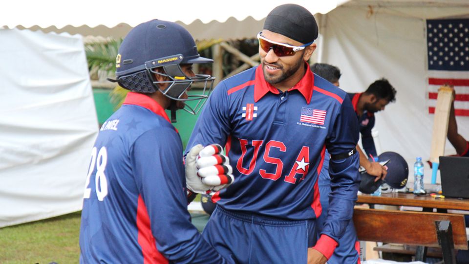 Jessy Singh gives Sagar Patel encouragement as he gets ready to debut