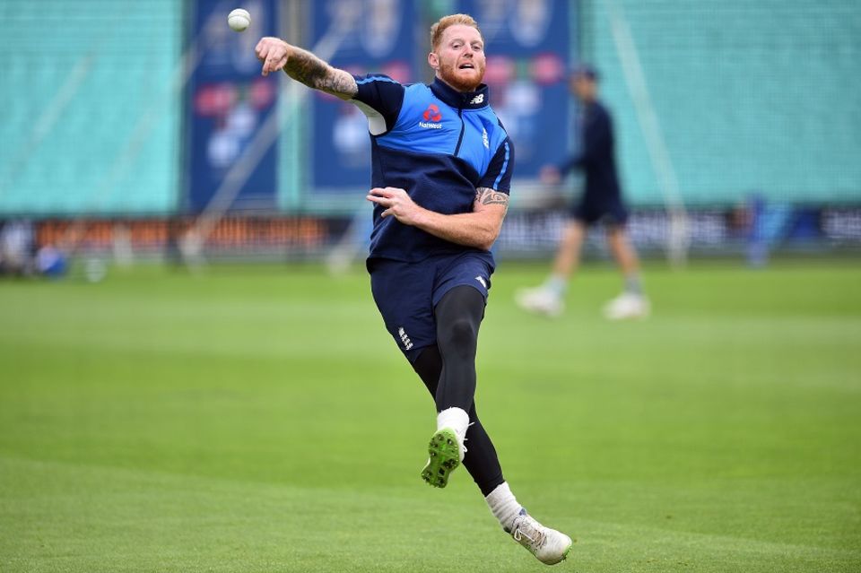 Ben Stokes tested his knee at training