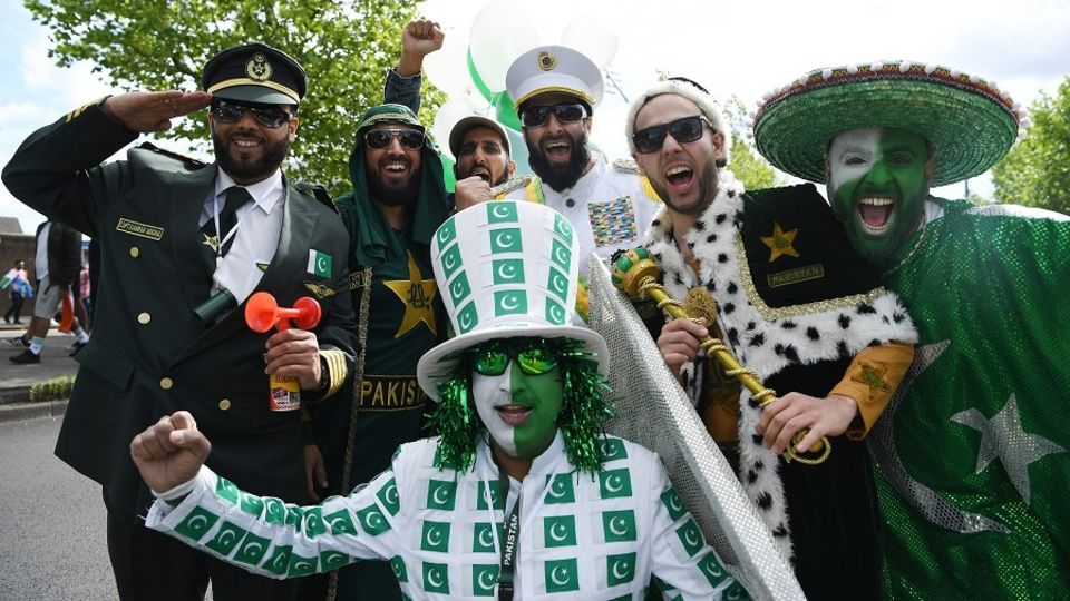 Pakistan fans were fewer in number, but made up with their attires