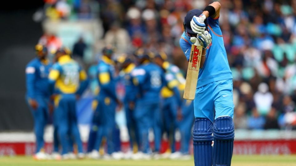 Virat Kohli was dismissed for a rare ODI duck