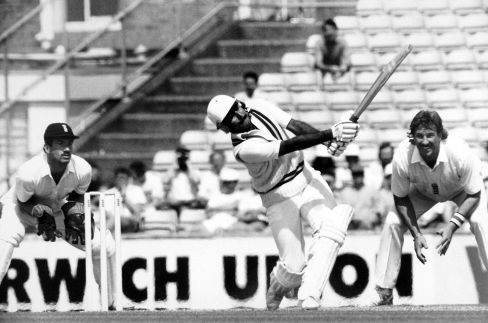 Javed Miandad on his way to 260 at The Oval, 1987