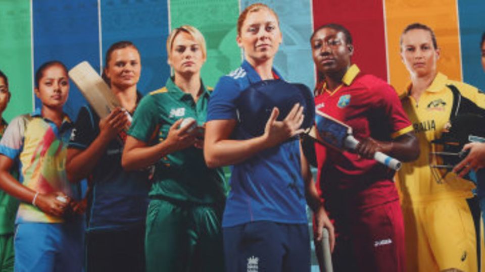 Katherine Brunt and Heather Knight at a panel discussion during the launch of the 2017 ICC Women's World Cup at Lord's