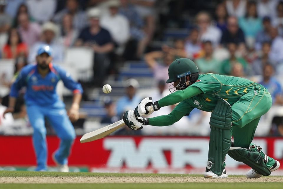 Mohammad Hafeez almost never bats outside the top four; he fired from No. 5 in the final
